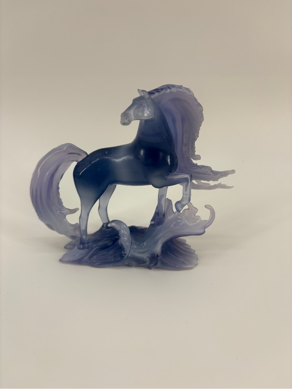 Disney Blue Translucent Horse Figurine Fantasy Stallion Collectible 4” Vietnam